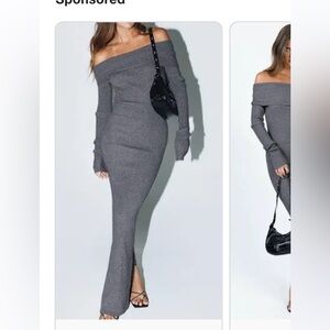 Princess Polly Phyllis Dress Gray, Small